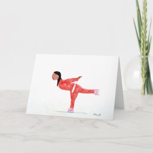 休日のアイススケーター カード (正面)