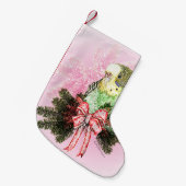休日のインコのクリスマスのストッキング スモールクリスマスストッキング (正面 (吊り時))
