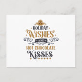 休日のウィッシュとホットチョコレートキス ポストカード (正面)