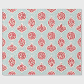 休日のエレガントオーナメントパターンのギフトラップ ラッピングペーパー (フラット)