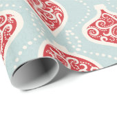休日のエレガントオーナメントパターンのギフトラップ ラッピングペーパー (ロールコーナー)
