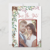 休日のエレガントブランチ日付の写真を保存 シーズンカード (正面)