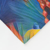 休日のオオカミ フリースブランケット (角)