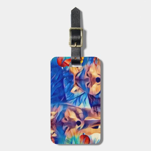 休日のオオカミ ラゲッジタグ (正面縦)