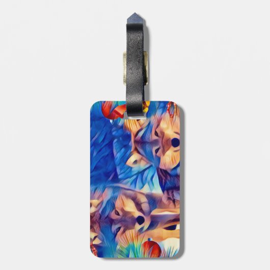 休日のオオカミ ラゲッジタグ (裏面縦)