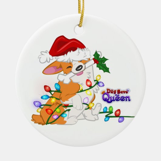 休日のオーナメントで包まれた セラミックオーナメント (正面)