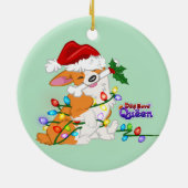 休日のオーナメントで包まれた セラミックオーナメント (裏面)