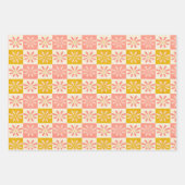 休日のオーナメントとビーズトリオギフトラップ ラッピングペーパーシート (正面3)