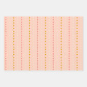 休日のオーナメントとビーズトリオギフトラップ ラッピングペーパーシート (正面2)