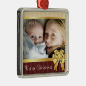 休日のオーナメントの上のそれを包んで下さい メタルオーナメント (右)