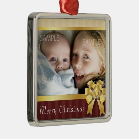 休日のオーナメントの上のそれを包んで下さい メタルオーナメント (右)