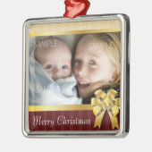 休日のオーナメントの上のそれを包んで下さい メタルオーナメント (左)