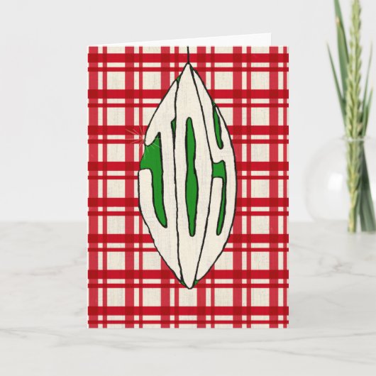 休日のオーナメントの喜び シーズンカード (正面)