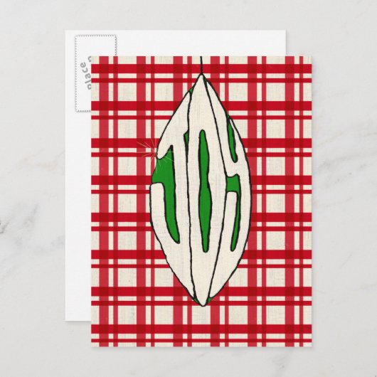 休日のオーナメントの喜び シーズンポストカード (正面/裏面)