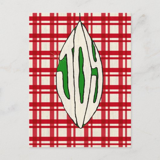 休日のオーナメントの喜び シーズンポストカード (正面)