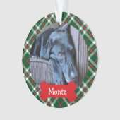 休日のオーナメントの格子縞ペット2 オーナメント (正面)