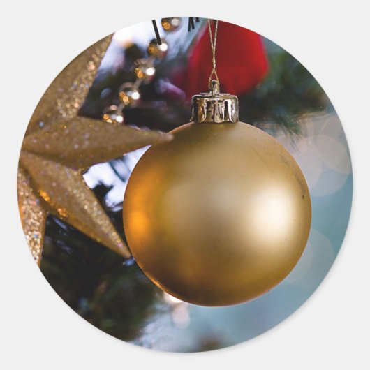 休日のオーナメントシール ラウンドシール (正面)