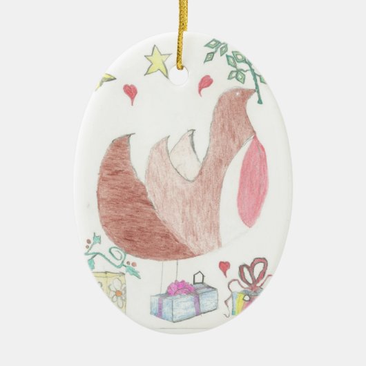 休日のオーナメント セラミックオーナメント (正面)