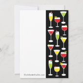 休日のカクテルのクリスマスのパーティの招待状 招待状 (裏面)