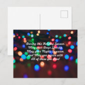 休日のカラフルなスパークリングライトと詩 ポストカード (正面/裏面)