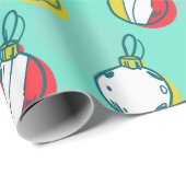 休日のカラフルオーナメントクリスマスプレゼント ラッピングペーパー (ロールコーナー)