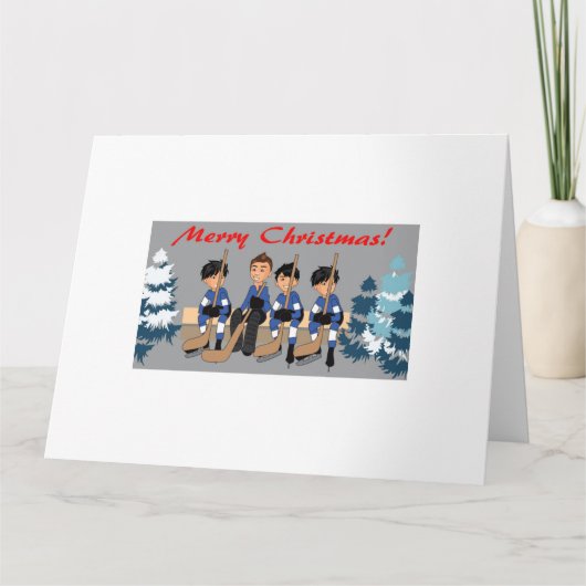 休日のカード上がってホッケー遊! カード (正面)