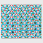 休日のキャラクターのギフト用包装紙 ラッピングペーパー (フラット)