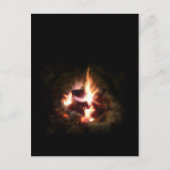 休日のキャンプファイヤーの写真の郵便はがき シーズンポストカード (正面)