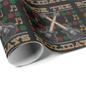 休日のギターの醜いクリスマスのセーターを揺すって下さい ラッピングペーパー (ロールコーナー)