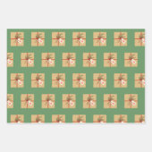 休日のギフトラップのトリオ ラッピングペーパーシート (正面)