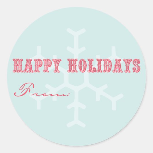 休日のギフトラベル ラウンドシール (正面)