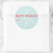 休日のギフトラベル ラウンドシール (バッグ)