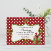 休日のギフト交換 招待状 (スタンド正面)