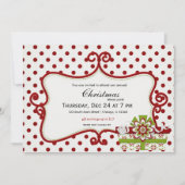 休日のギフト交換 招待状 (正面)