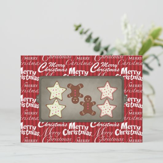 休日のクッキーのベーキングのパーティの招待状 招待状 (スタンド正面)