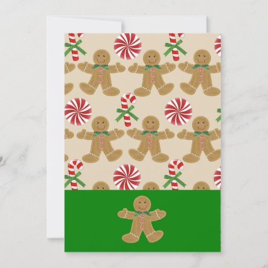 休日のクッキーの交換の招待状 招待状 (裏面)