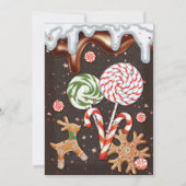 休日のクッキー交換クリスマスのパーティの招待状 招待状 (裏面)