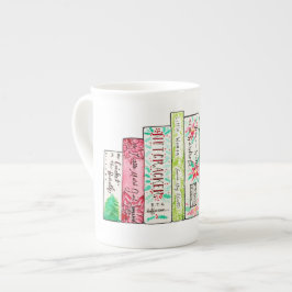 休日のクラシックの列 ボーンチャイナマグカップ