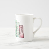 休日のクラシックの列 ボーンチャイナマグカップ (右)