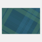 休日のクラシックプライド海軍の緑のクリスマス ラッピングペーパーシート (正面3)