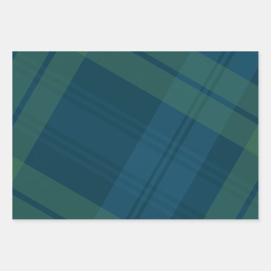 休日のクラシックプライド海軍の緑のクリスマス ラッピングペーパーシート (正面3)