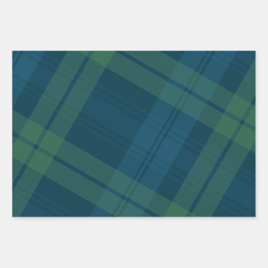 休日のクラシックプライド海軍の緑のクリスマス ラッピングペーパーシート (正面2)