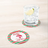 休日のクリスマスのおもしろいな採取のFishmasのコースター ラウンドペーパーコースター (インサイチュ)