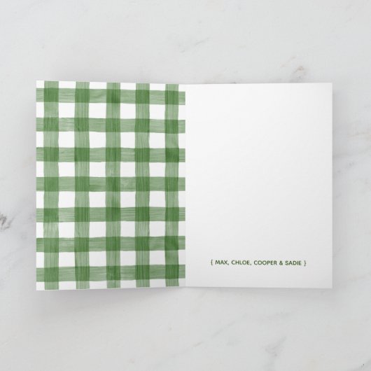 休日のクリスマスのためのWeimaraner犬の家 シーズンカード (内部)