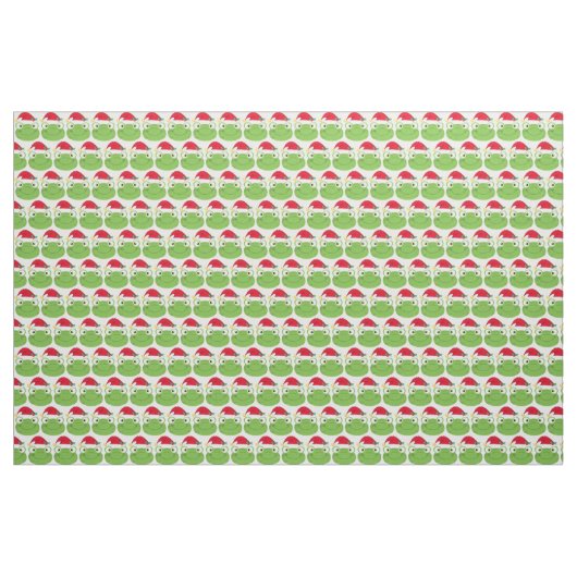休日のクリスマスのカエルパターン生地 ファブリック (ヤード)