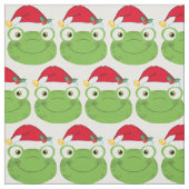 休日のクリスマスのカエルパターン生地 ファブリック (見本)
