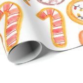 休日のクリスマスのクッキーの包装紙 ラッピングペーパー (ロールコーナー)