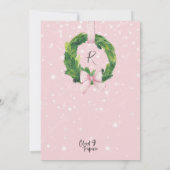 休日のクリスマスのパーティの招待状のための家 招待状 (裏面)