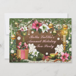 休日のクリスマスのパーティの招待状 招待状