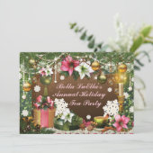 休日のクリスマスのパーティの招待状 招待状 (スタンド正面)